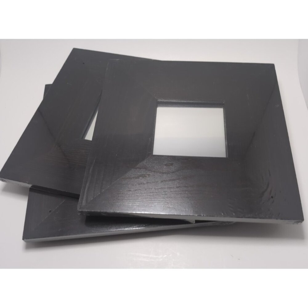 IKEA MALMA Square Modern Framed Mirror Dark Brown Lot of 4 10.25” x 10.25” New